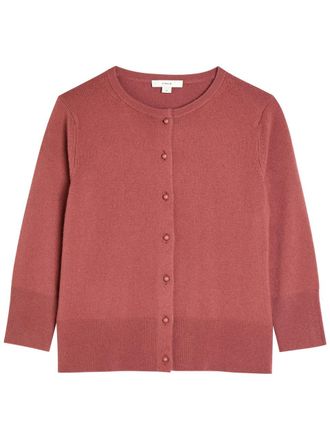 Vince Cropped Wool and Cashmere-blend Cardigan - Rose - S (UK8-10 / S)