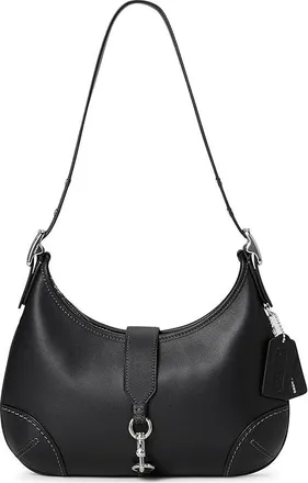 Coach The Coach Originals Glovetanned Leather Hamptons Hobo Shoulder Womens Handbags Black