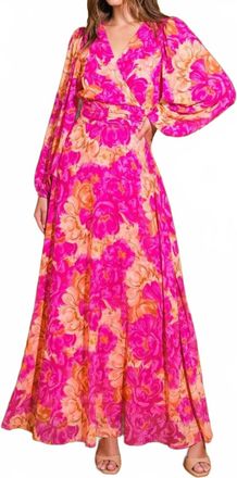 Flying Tomato Sunset Soir&eacute;e Maxi Dress In Pink
