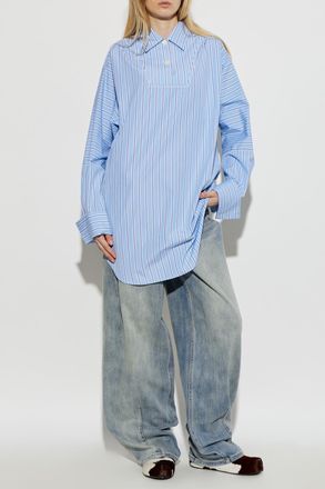 Marni Dress With A Stripe Pattern, Womens, Blue