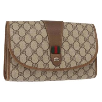 Gucci Pre-owned Clutches, female, Beige, Size: ONE SIZE Pre-owned Clutch Bag