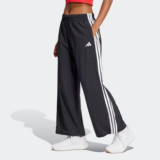 adidas Sporthose ADIDAS SPORTSWEAR W 3S WV PT, Damen, Gr. XXL, N-Gr, schwarz-weiss (schwarz, wei&szlig;), Obermaterial: 100% Polyamid, Hosen Sporthose, Fallschirmh