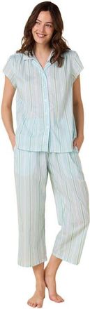 The Cats Pajamas Voile Capri Set in Nantucket Stripe at Nordstrom, Size X-Large