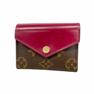 Louis Vuitton Brown Fuchsia Wallet (Tri-Fold) (Pre-Owned)