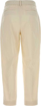 Pantaloni Torino Womens Daisy Trousers White Cotton Nylon Elastane