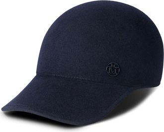 Maison Michel Tiger wool logo-plaque cap - unisex - Wool Felt - L - Blue