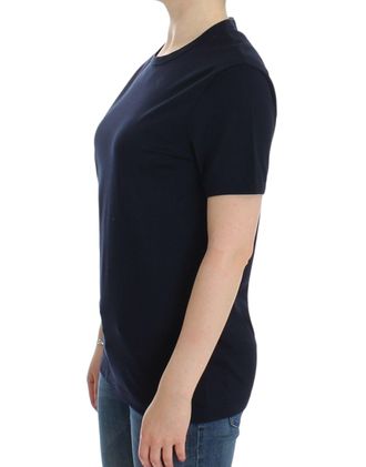 Ermanno Scervino Womens Lingerie Blue Crewneck Cotton Logo T-Shirt