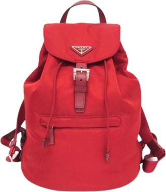 Prada Pre-owned Tessuto Backpack - unisex - Prada Vintage - Vintage Backpacks - Red - ONE SIZE - Pre-owned