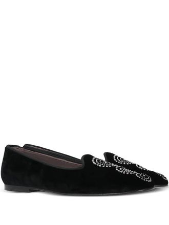 Castaner stud-embellishments velvet loafers - Black