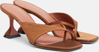 Amina Muaddi Shiona satin sandals