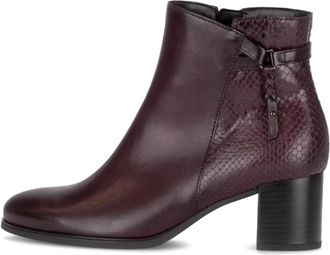 Gabor 75.692.25 Enkelboot - Dames - Laarzen met Hak - Rood - 40 1/2 EU - Leer - Schoenen