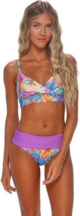 Sunsets Lyla Bralette Bikini Swimsuit Top in Aloha Vista at Nordstrom, Size Xx-Large