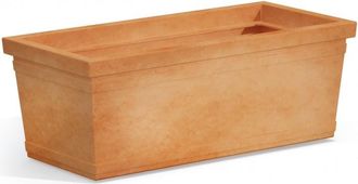 Monacis Macetero Decorativo Cl&aacute;sico Tradicional De 80x40 Cm Y 34 Cm De Alto, Fabricado En Pol&iacute;mero Impruneta Resistente, Ideal Para Plantas En Terrazas