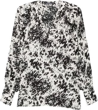 Karl Lagerfeld Blusa voluminosa stampata - - Blouses & Shirts - Donna - Nero - XL