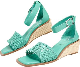 Vince Camuto Bretandi Sandals Womens Green Wedge Heel Espadrille RHS8915