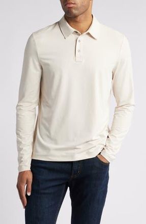 Threads 4 Thought Luxe Jersey Long Sleeve Polo in Tapioca at Nordstrom Rack, Size Xxx-Large