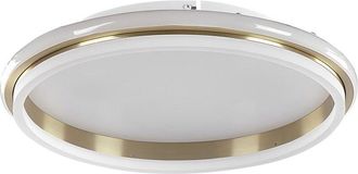 Beliani Lámpara de techo led de metal dorado blanco 64 cm pantalla anillo Taping