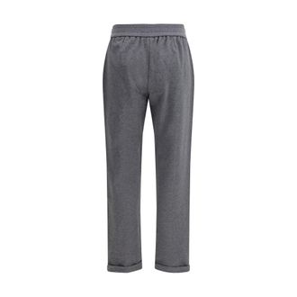 Brunello Cucinelli Womens Gray Cotton Athletic Pants