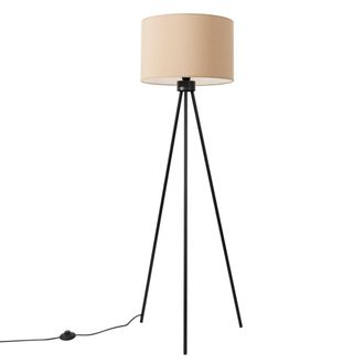 Sollux Lighting L&aacute;mpara de pie color topo/negro tela/PVC/acero alt. 135 cm