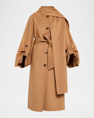 Zimmermann Valiant Wool Scarf Maxi Coat