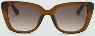 Mango Occhiali da sole montatura quadrata marrone - Donna - Taglia unica - MANGO