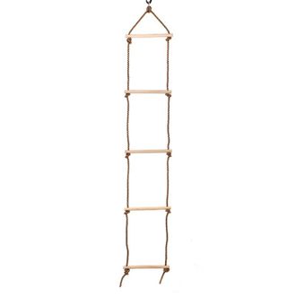 OEM Escalera De Cuerda De Madera Estable Para Ni&ntilde;os Con 5 Pelda&ntilde;os Y Capacidad De Carga De 150 Kg