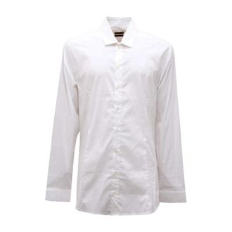 Patrizia Pepe Slim Fit Stretch Overhemd Wit Model - Heren - Zakelijke Overhemden - Wit - 2XL - Overhemden