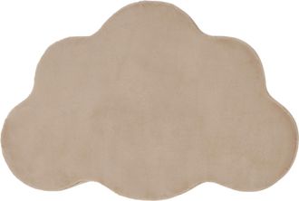 Beliani Alfombra Moderna Para Sal&oacute;n Forma Irregular De Pelo Sint&eacute;tico 80 X 120 Cm Pelo Largo Beige Parson