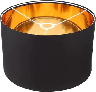 OEM Pantalla De L&aacute;mpara Cil&iacute;ndrica Mediana - Pantalla De Tela De 30 X 20 Cm Para L&aacute;mpara De Techo, Mesa, Colgante O De Pie Con Casquillo E27 (negra)