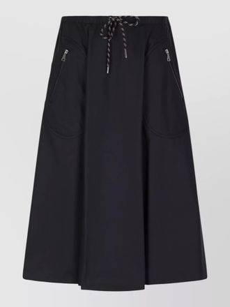 Moncler jersey midi skirt cotton blend waist