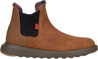 Hey Dude Leren enkellaarzen met elastische sluiting - Heren - Chelseaboots - Bruin - 40 EU - Leer - Schoenen