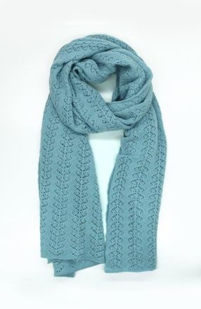 Portolano Cashmere openwork wrap in Pale Blue at Nordstrom