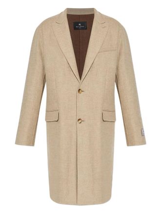 Etro three-button wool coat - Neutrals