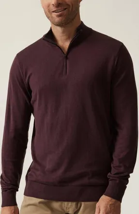 34 Heritage Quarter Zip Sweater in Burgundy at Nordstrom, Size Xx-Large