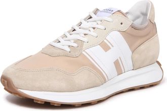 Hogan H601 Allacciato H - Heren - Sneakers - Beige - 42 1/2 EU - Leer - Schoenen