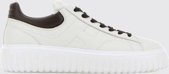 Hogan H-Stripes Smooth Leather Sneakers with Side H Logo