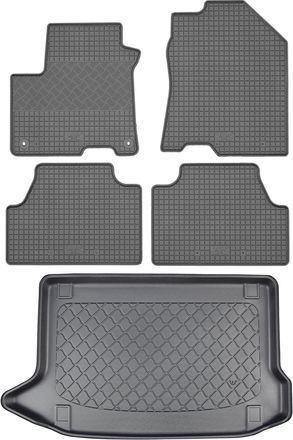 OEM Hyundai Kona Suv El&eacute;ctrico (5 Puertas) A Partir De Agosto De 2018: Juego De Alfombrillas De Goma Para Coche + Alfombrilla Para Maletero
