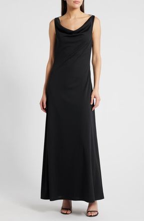 Wayf The Tamara Cowl Neck Gown in Black at Nordstrom, Size Xx-Small