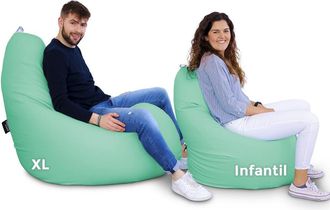 Happers Happers - Puff Pera Relax Polipiel Menta Xl Menta