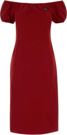 Miu Miu Red Poplin Dress