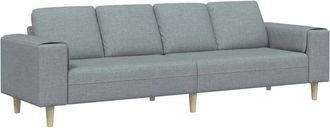 vidaXL Juego de Sofá Gris claro tela vidaXL