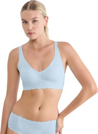 sloggi B&uuml;gelloser BH SLOGGI ZERO Feel Bliss Soft bra, Damen, Gr. XL, N-Gr, light blau, Spitze, Obermaterial: 76% Polyamid, 24% Elasthan, BHs B&uuml;gelloser BH, u