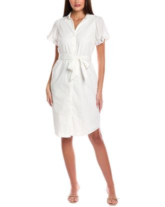 T Tahari Button A-Line Dress