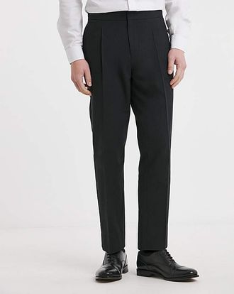 Jacamo Linen Blend Elasticated Tapered Trouser
