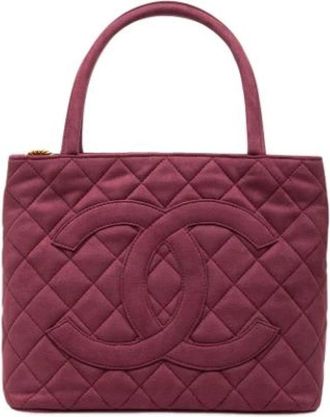 Chanel Pre-owned Medallion Tote Bag - Dames - Vintage Handtas - Rood - ONE Size - Leer - Vintage