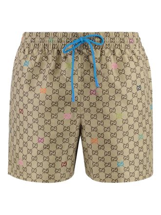 Gucci GG swim shorts - men - Polyester/Polyamide/Elastane - 46 - Neutrals
