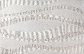 Vente-Unique Alfombra de lana con relieve 100% hecha a mano - 200 x 290 cm - Marfil - SIRELIA