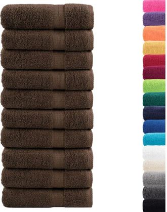 vidaXL Toallas de ducha solund 10 unidades marrón 70x140 cm 600 gsm Vidaxl