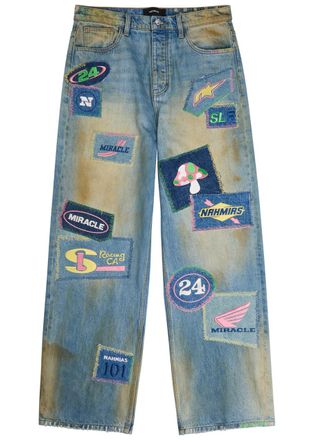 Nahmias Moto Patch Embroidered - Denim - 38 (W38 / Xxl)