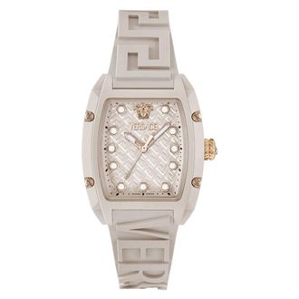 Versace Dominus Ecoceramic Quartz Beige Dial Watch VE0N00225